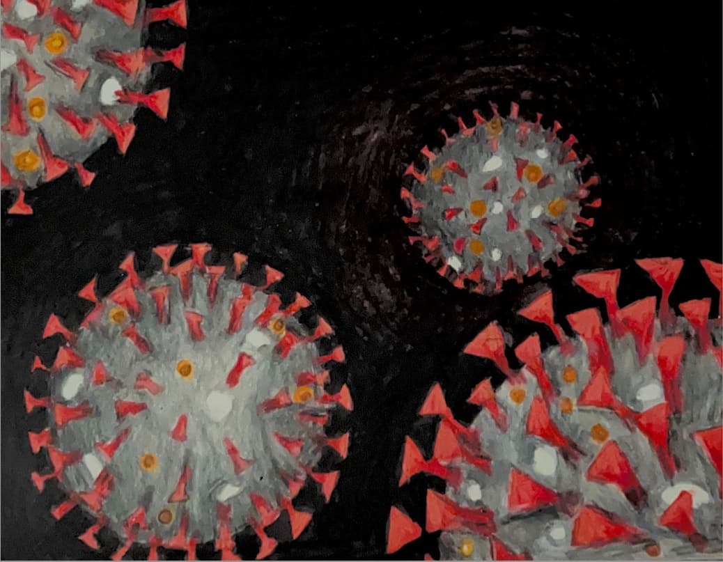 Illustration of COVID-19.