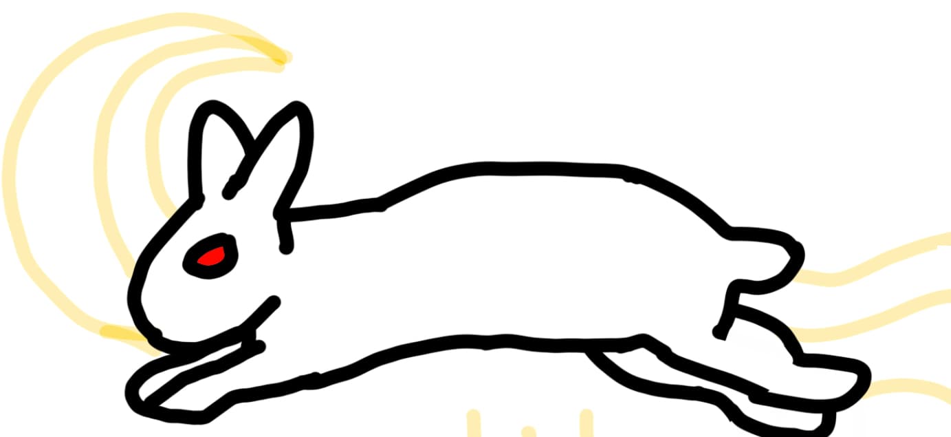 Drawing of a rabbit.