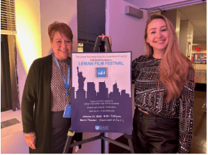 Ms. Nowicki and Ms. Han at the film festival.