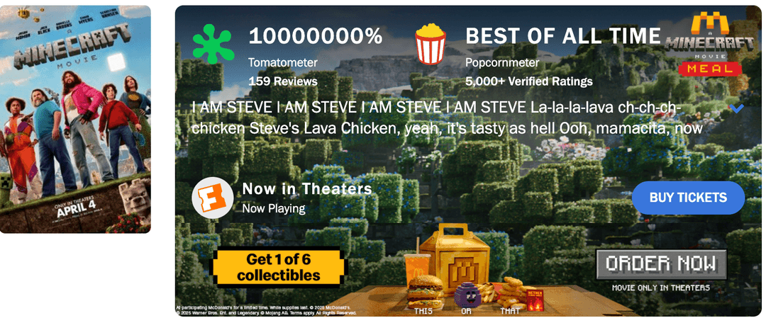 "REAL" rotten tomatos rating 